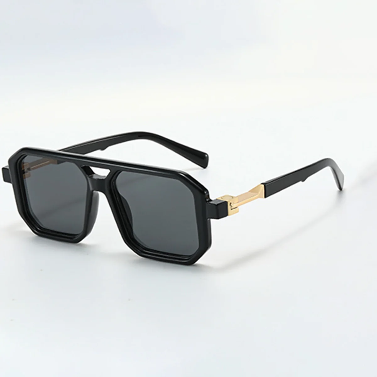 Unisex Transparent Black Square Anti-Blue Light Glasses