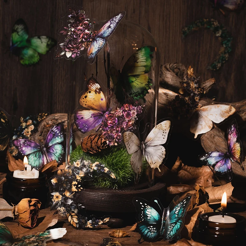 

30 шт. в упаковке, звезда, луна, бабочки, серия, наклейки для домашних животных, ретро, цветок, бабочка, сделай сам, ручная палатка, украшения для карт, наклейки