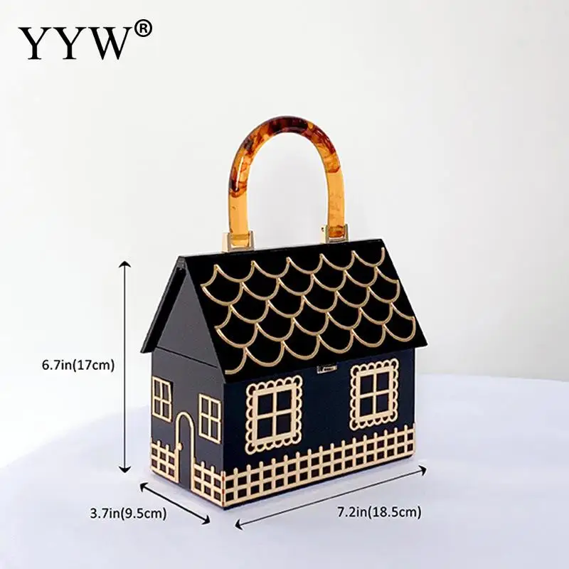 Personality House Handbags For Women Luxury Designer Crossbody Shoulder Bag House Shape Top Handle Bags Purse Box Messenger Bag