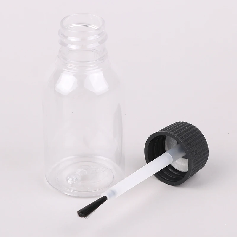 5ml 15ml 20ml 30ml Clear Plastic PET Sample Bottle Brush Cap Refillable Empty Nail Polish Bottles nail polish bottles