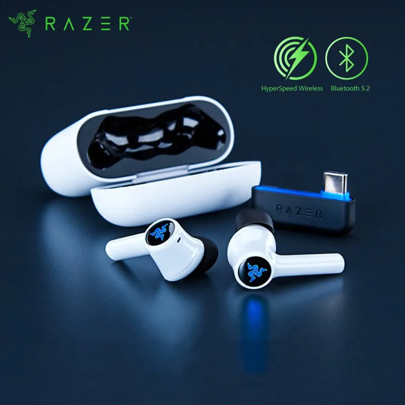 Razer Hammerhead Pro HyperSpeed Ultimate Cross-PlatformTrue Wireless Gaming  Earbuds Chroma RGB and Bluetooth 5.3