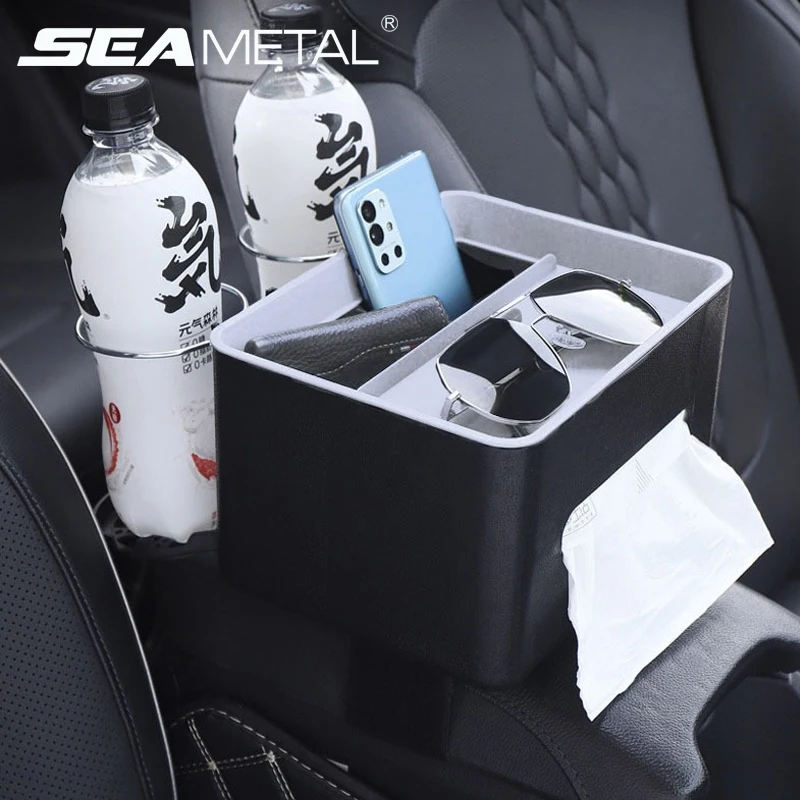Universal Car Armrest Storage Box With 2 Cup Holder Multifunction