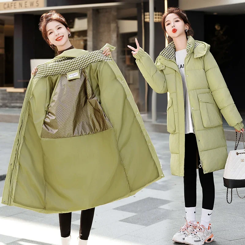 

Women's Winter Jacket 2023 New Warm Hooded Long Parka Thick Windproof Overcoat Casual Snowwear Cotton Padded Coat Winter Clothes