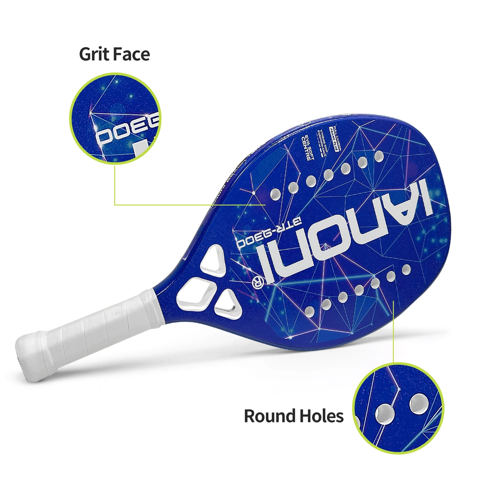 IANONI Beach Tennis Paddle Beach Tennis Racket Carbon Fiber EVA Memory Foam Core Paddles