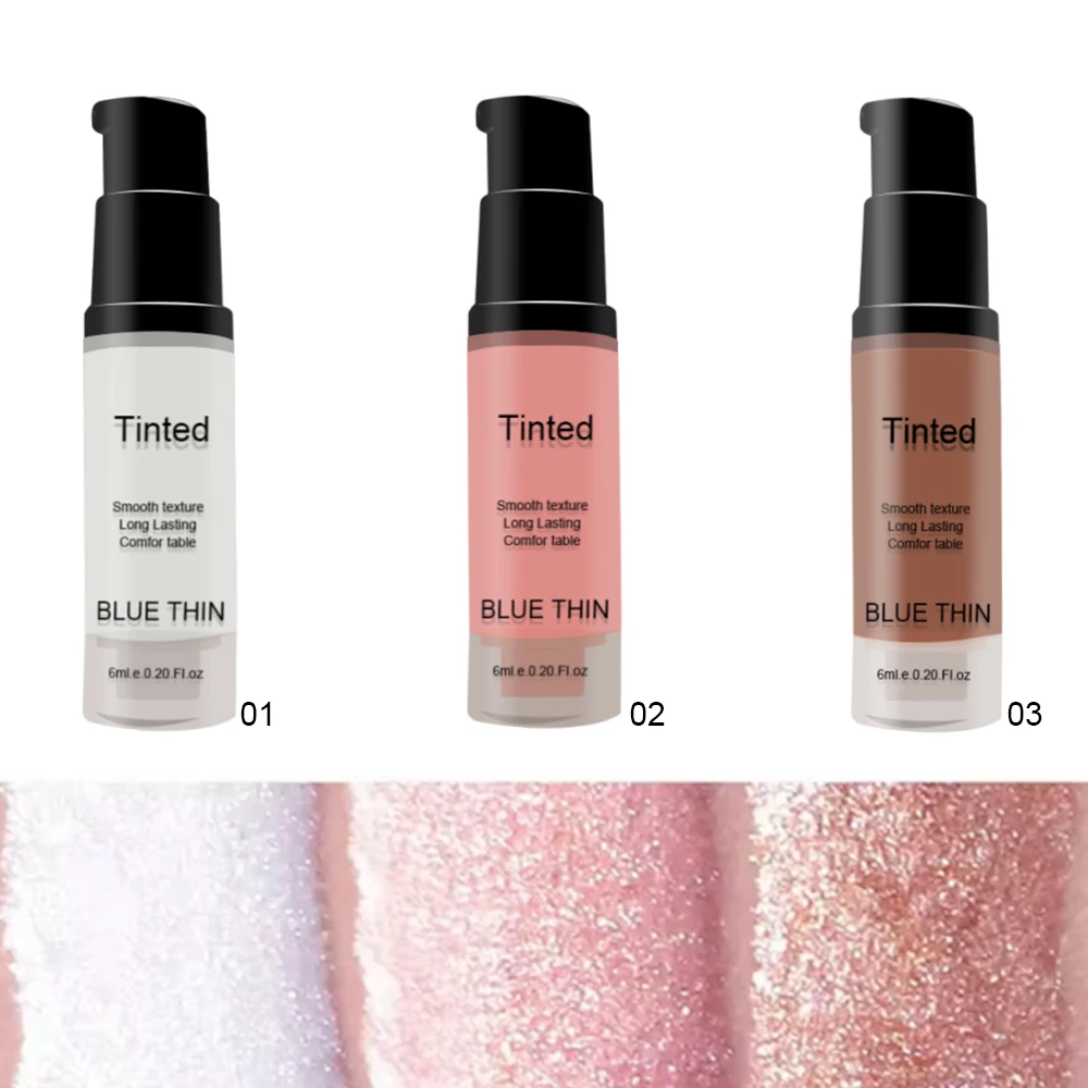 Description Picture 3 of item3 Colors Fashion High Gloss Highlighter Powder Spray Glitter Shimmer Sparkle Makeup for Face And Body - Beauty Highlight Spray