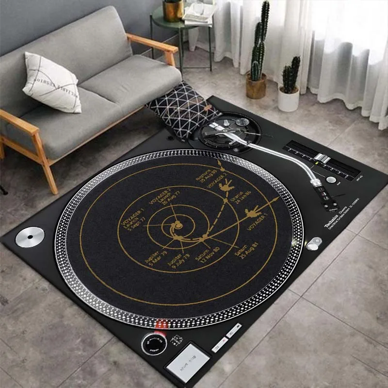 Disc Player Carpet floor mat shaggy rugs for Living Room Area Rug Decorative Floor Rug Carpet Gift for Anniversary Mother's Day Father's Day Furry Mat