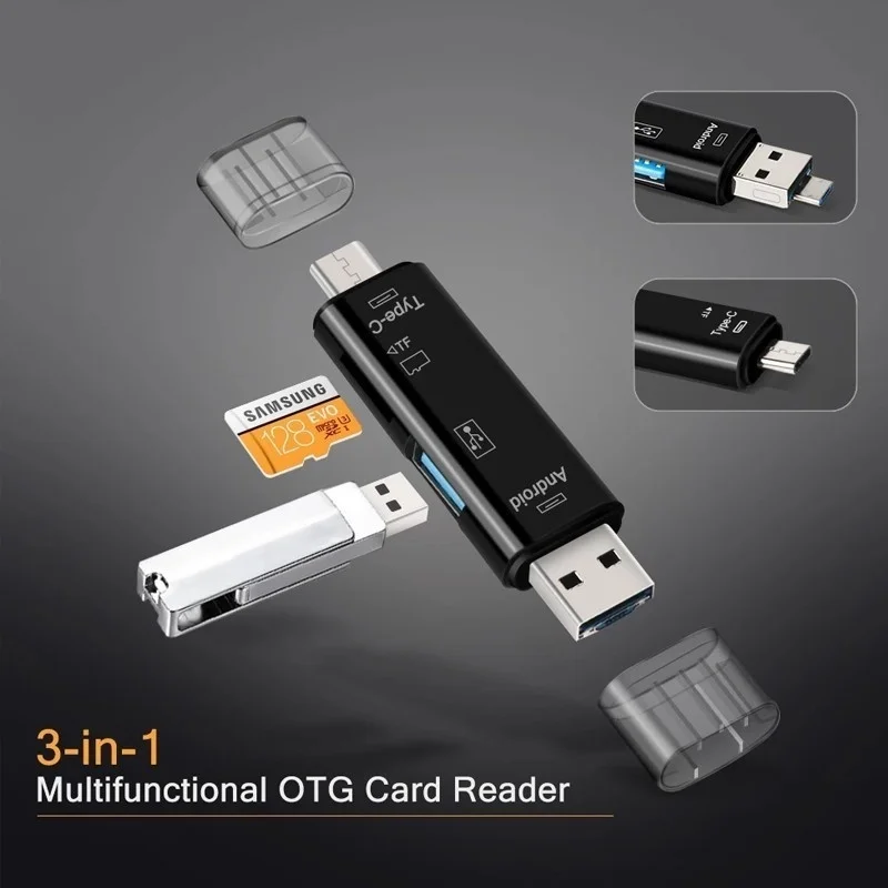 5 in 1 다기능 USB/타입 C/USB 마이크로/USB SD TF/메모리 카드 리더 데스크탑 컴퓨터용 도크 OTG 타입 C 어댑터 액세서리