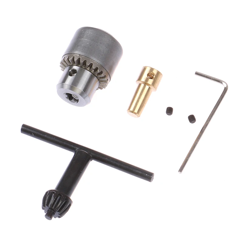 

Micro Motor Drill Chuck Clamping Range 0.3-4mm Taper Mounted Mini Drill Chuck With Chuck Key 3.17mm Brass Electric Motor Shaft