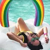 Swimming Ring  Hot Cloud Rainbow Inflatable Pool Ring Float For Adult Kids Pool Party Water Toys Swim Circle Piscina Flotador 2