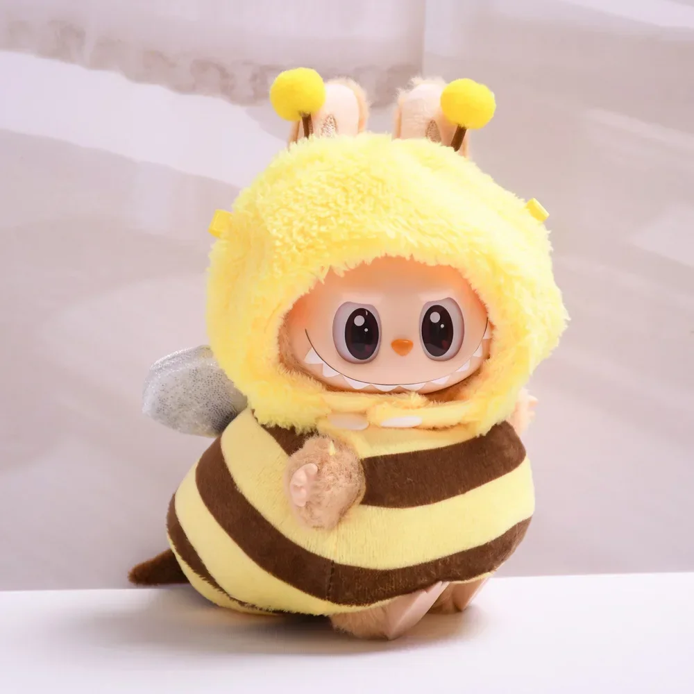 Mini ropa de muñeca de peluche de 17cm, accesorios para atuendo para Corea, Kpop Exo Labubu II, muñecas Idol, ropa de fiesta para sentarse, regalo DIY