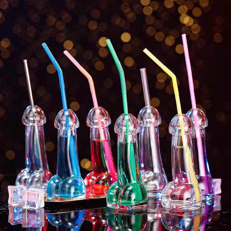 Glass Wine Cup Male Penile Shape Bar Decoration Cup glass cup