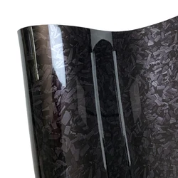 Matte Black Waterproof Vinyl Wrap - 50cmx200cm (Glossy Forged Carbon)