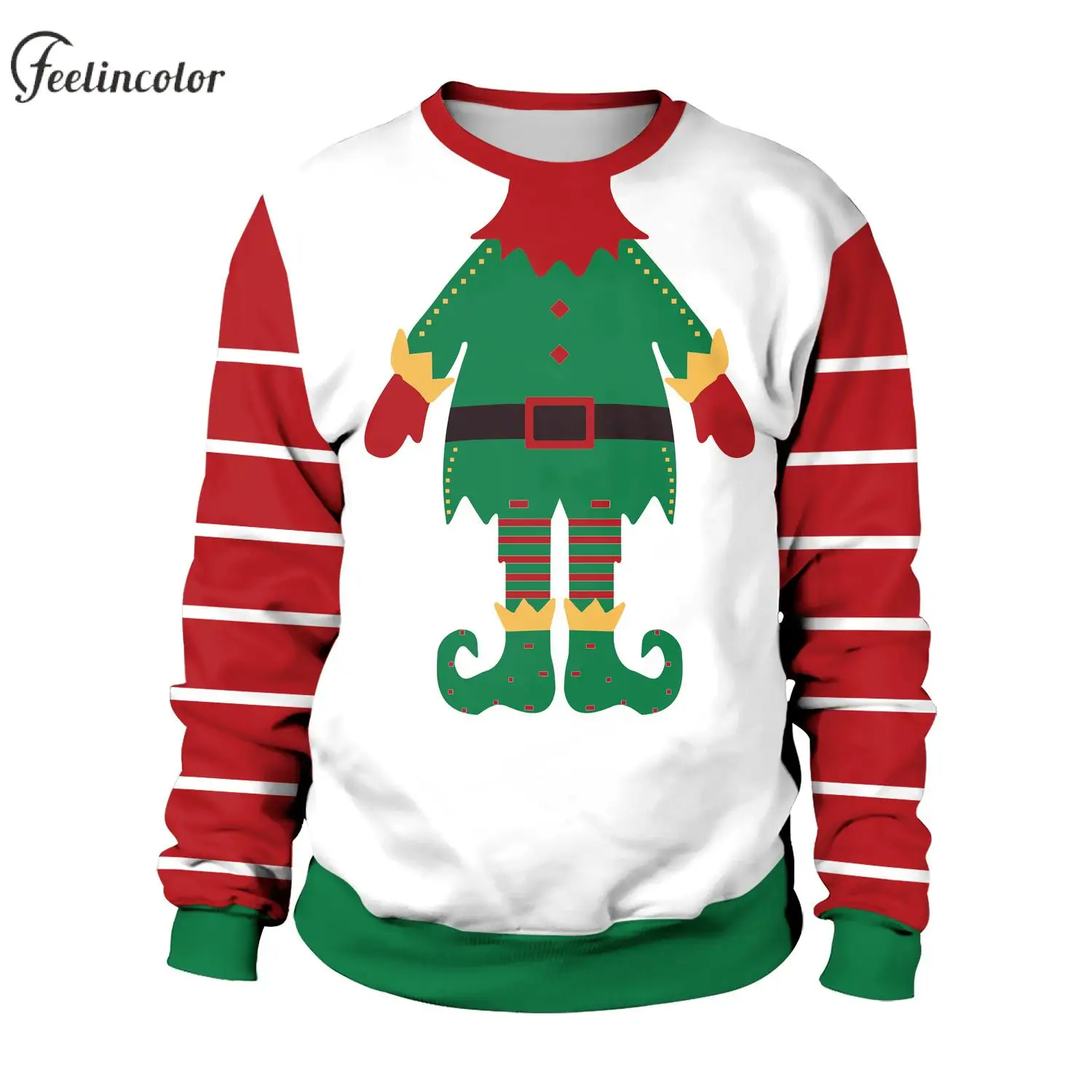 Ugly Christmas Tracksuit Men Fake Two Pieces Sweatshirts Couple Pullover Pet Graphic Sweatshirts Y2K Streetwear Male Clothes