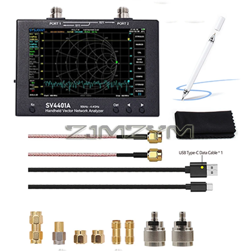 Vector Network Analyzer with LCD Internal Memory, SV4401A, 50KHz-4.4GHz, 100dB Dynamic VNA, 7 "Touch LCD осциллограф