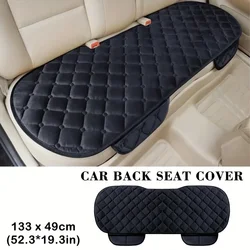 Luxury Plush Car Seat Protector - Soft, Non-Slip, Durable Rear Seat Cushion Mat for Ultimate Comfort and Protection (Black)