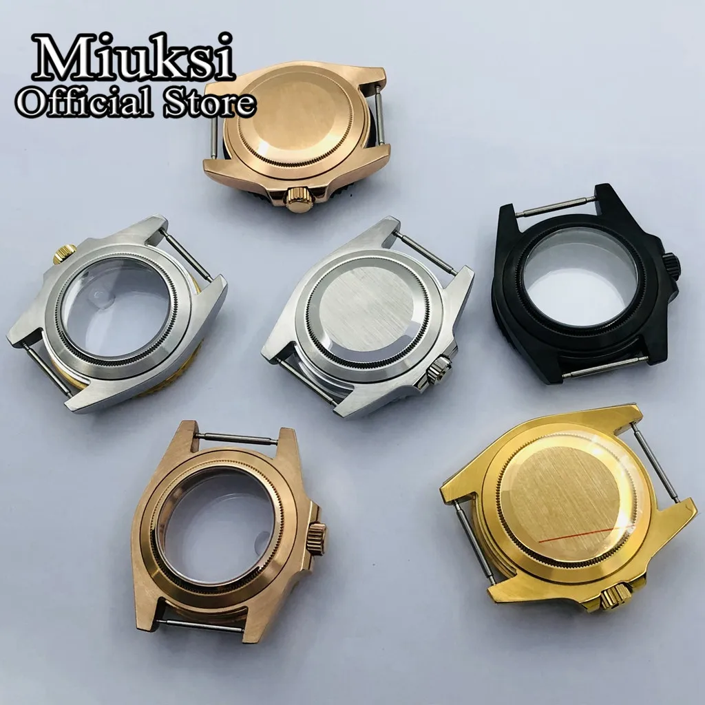Miuksi 40mm Stainless Steel Watch Case with Sapphire Glass