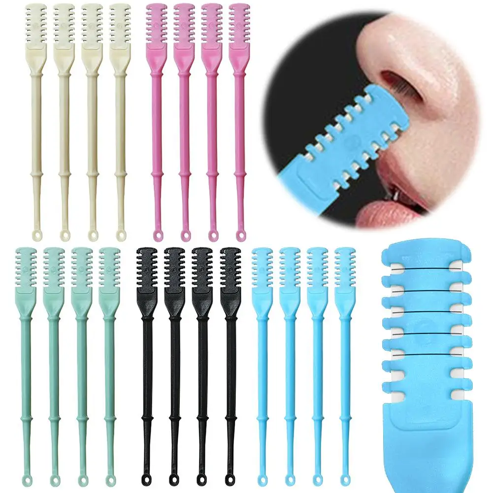 4Pcs Nasal Hair Cutter Nose Hair Trimmer 2-in-1 Manual Nostril Removal Tool Double Sided Removal Accessory nose hair trimmer