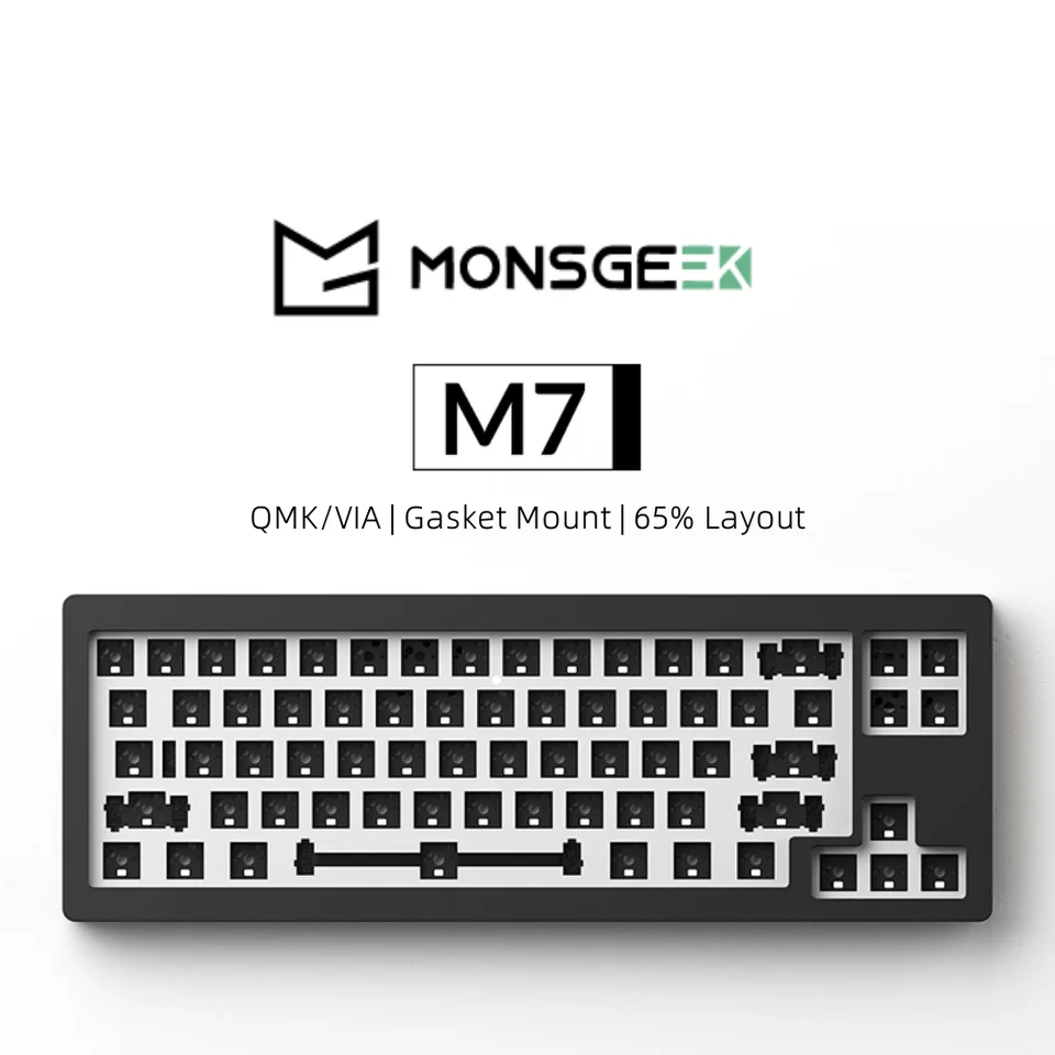 MONSGEEK M7W Silver 65%キーボード ベアボーンキット MONSGEEK M7W Silver 65%キーボード ベアボーンキット Akko MonsGeek