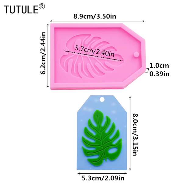 Levél Fényes Kulcstartó Szilikon Penész Diy Levelek Medál Agyag Epoxi Gyanta Tartozékok Formák Fondant Sütemény Csokoládé Étel Minőségű - Image 2