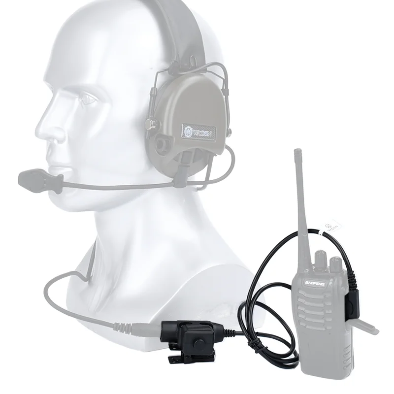Tactical NEW U94 PTT Civilian Version WADSN Headset COMTAC WST TAC-SKY Earphone Hunting Headphone PTT Baofeng Kenwood 7.0mm Plug