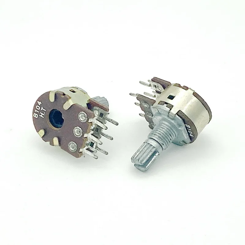 

2 шт., потенциометр B104 B100K, с ручкой 15 мм