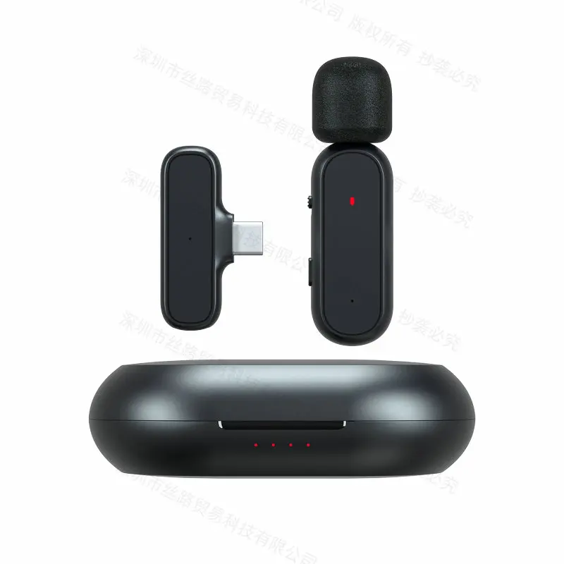 

Shmci K2 Noise Cancelling Lavalier Wireless Bluetooth Microphone Interview Record Live Broadcast Mobile Phone 2.4GHZ Outdoor Mic