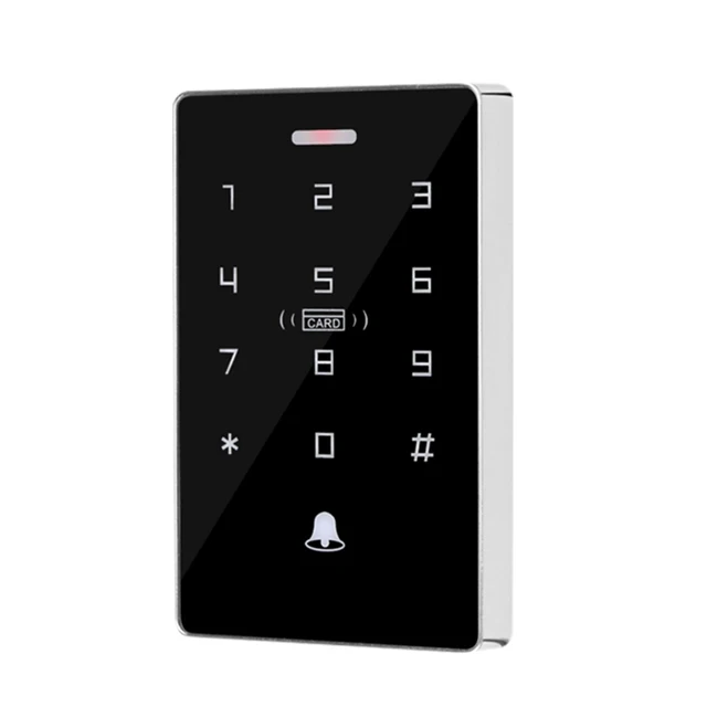 IP67 Waterproof Touch Screen Backlight RFID Standalone Access Controler 125KHz 13.56MHZ Access Control 1000 User Wiegand Output 6