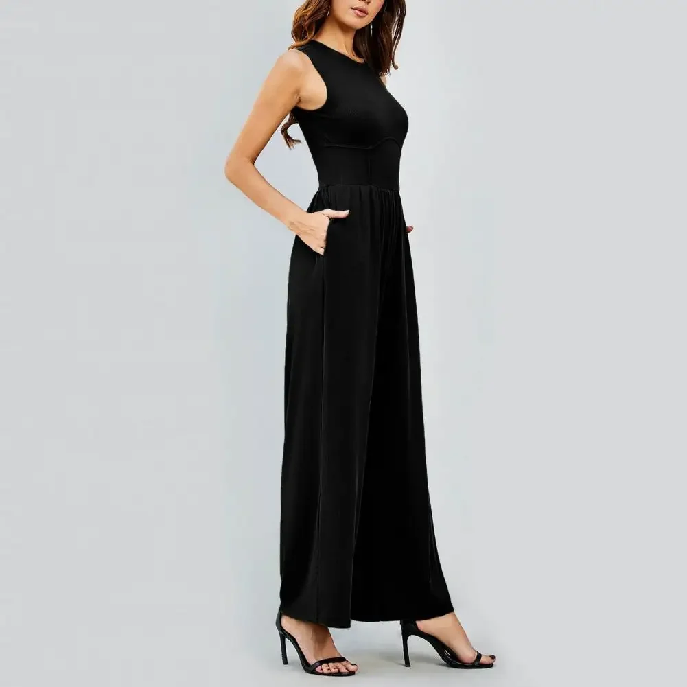 Women’s Viral Jumpsuit – Sleek Wide-Leg Tummy Control back zipper jumpsuit