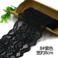 1Meter Elastic Lace Ribbon DIY Handmade Crafts Fabric White Black Red Pink Blue Purple Lace Trimming Home Garment Accessories 6