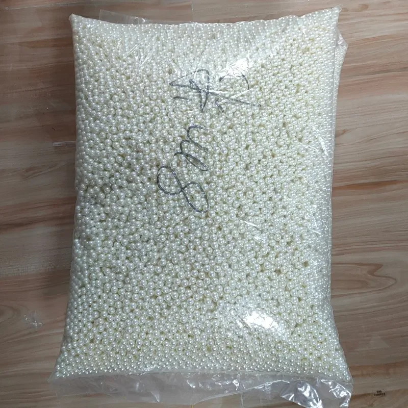 

Big Pack 500g No Hole ABS Imitation Pearl Bead Round Plastic Acrylic Spacer Bead for DIY Jewelry Making Findings