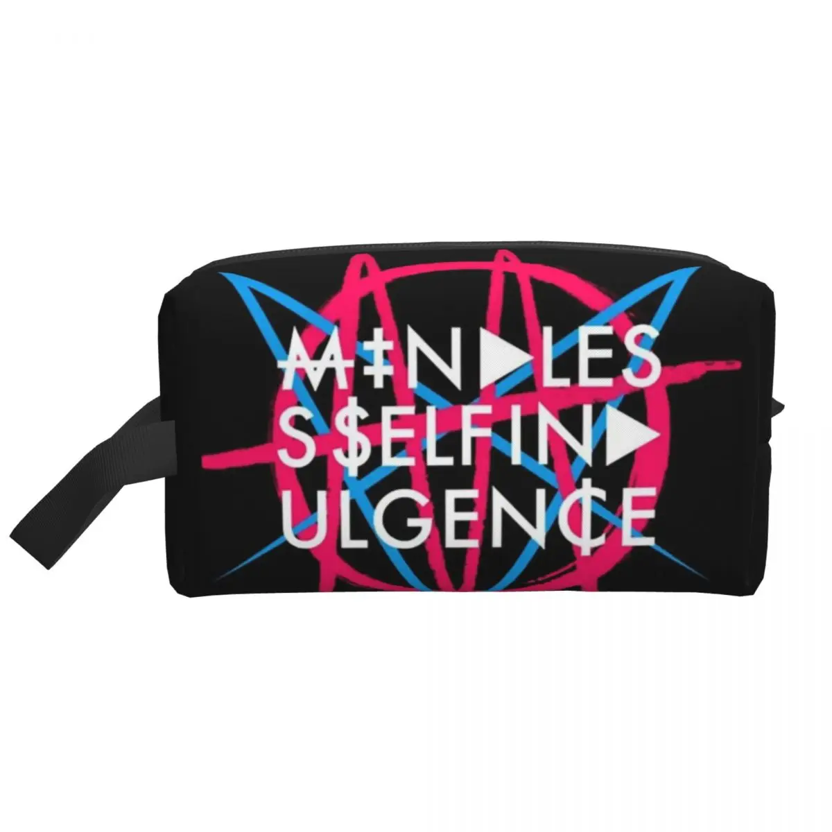 

Kawaii Mindless Punk Music Band Self Indulgence Travel Toiletry Bag Women Cosmetic Makeup Organizer Beauty Storage Dopp Kit