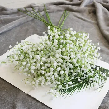 108 artificial plastic flower heads gypsophila for DIY fake flowers bouquet garden wedding outdoor home party floral decoration.
