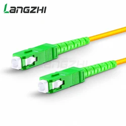 10-Pack Fiber Optic Patch Cord SC/APC to SC/APC Single Mode Simplex 2.0mm 3.0mm PVC Jumper Cable FTTH Fibra Optica