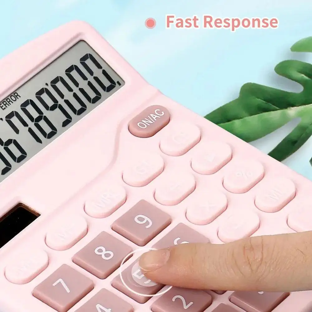 12-Digit Cute Calculator Desktop Large LCD Display Big Button Mechanical Feel Calculator For Office Home School Stationery Gift - 2
