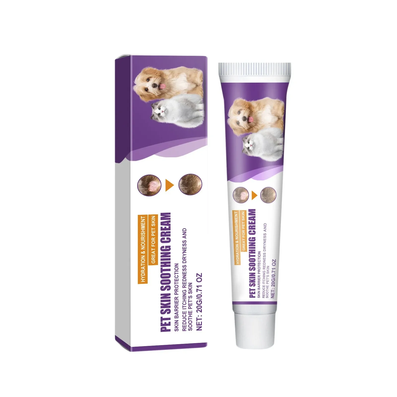 Crema para el cuidado de la piel de mascotas, loción calmante para la piel con picazón seca para perros y gatos, crema para aliviar la piel con picazón, loción para patas de gatos, bálsamo calmante 5