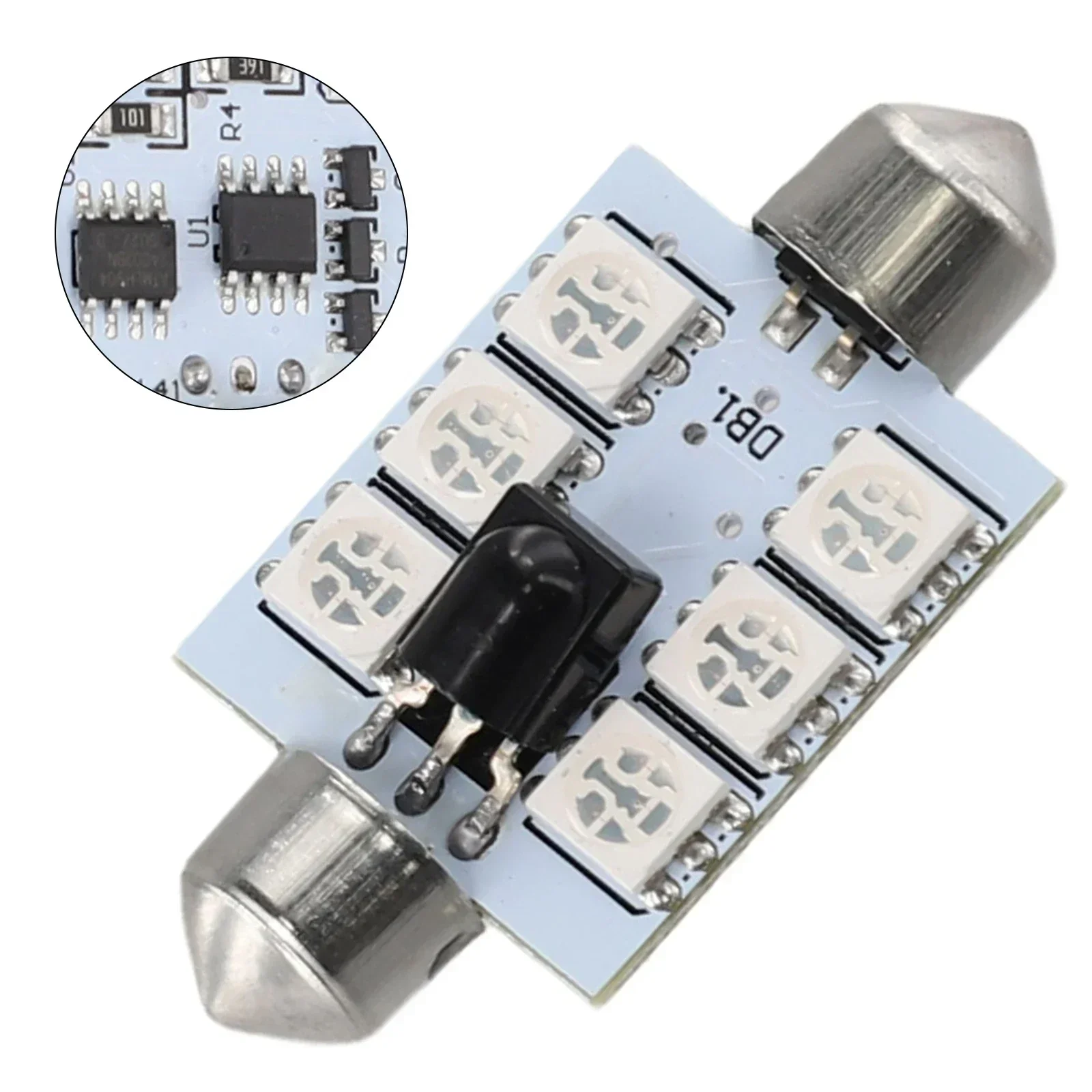 2 PCS/Set Reading Light Controlled By Dome Reading Light Remote Control Car Interior Flash Mode Multi Color Controlled