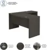 Echo L Shaped Bow Front Office Desk in Charcoal Maple, Modern Computer Table for Home or Professional Wo 4