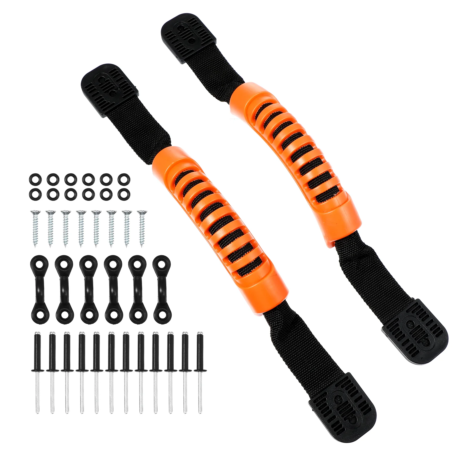 Kayak Handles Anti-Skid Side Mount Kayak Carry Handles Replacement With Rivets And Screws Kayak Paddle Accessories 2pcs set kayak canoe paddle holder clips kayak paddle keeper with screws for buckle holder watercraft accessories 152 31 5 30mm