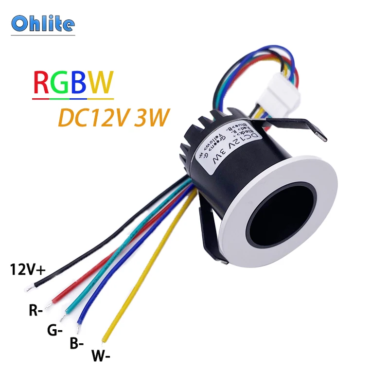RGBW Miniature Anti-Glare LED Spotlight DC12V Recessed Ceiling Light for Home Supermarket Hotel KTV Backwall Indoor Lighting led spotlight
