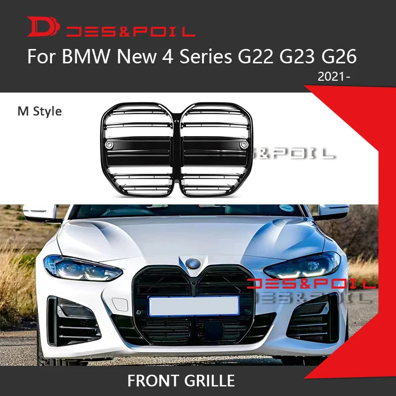 4 Series I4 Grille For BMW G22 G23 G26 Front CSL Style M4 Grill Auto Racing  Grid 2021- xDrive Gran Coupe Cabrio 425i 430i M440i