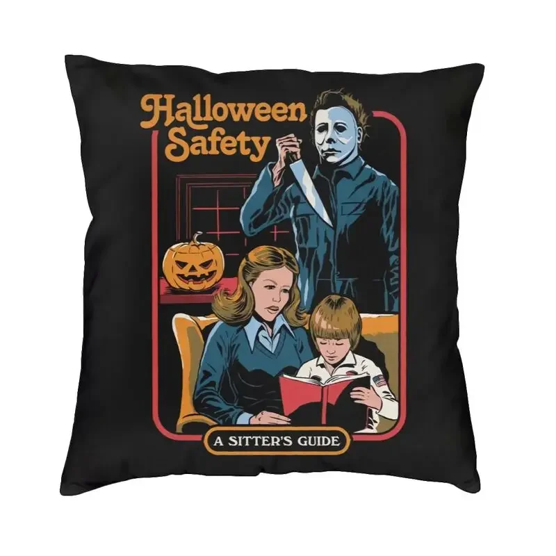 

Luxury Horror Movie Halloween Michael Myers Cushion Cover 45x45cm Soft Throw Pillow Case for Car Square Pillowcase Home Decor