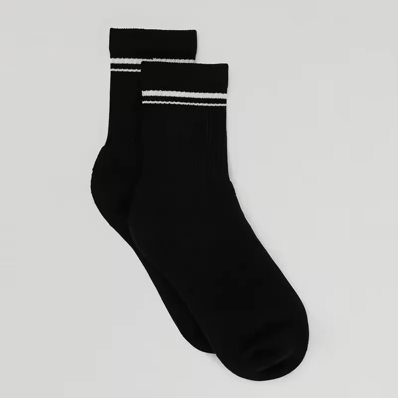 Sports Socks Yoga Instant Classic Unisex Half-Crew Throwback Sock Gravel Athletic Pure Cotton