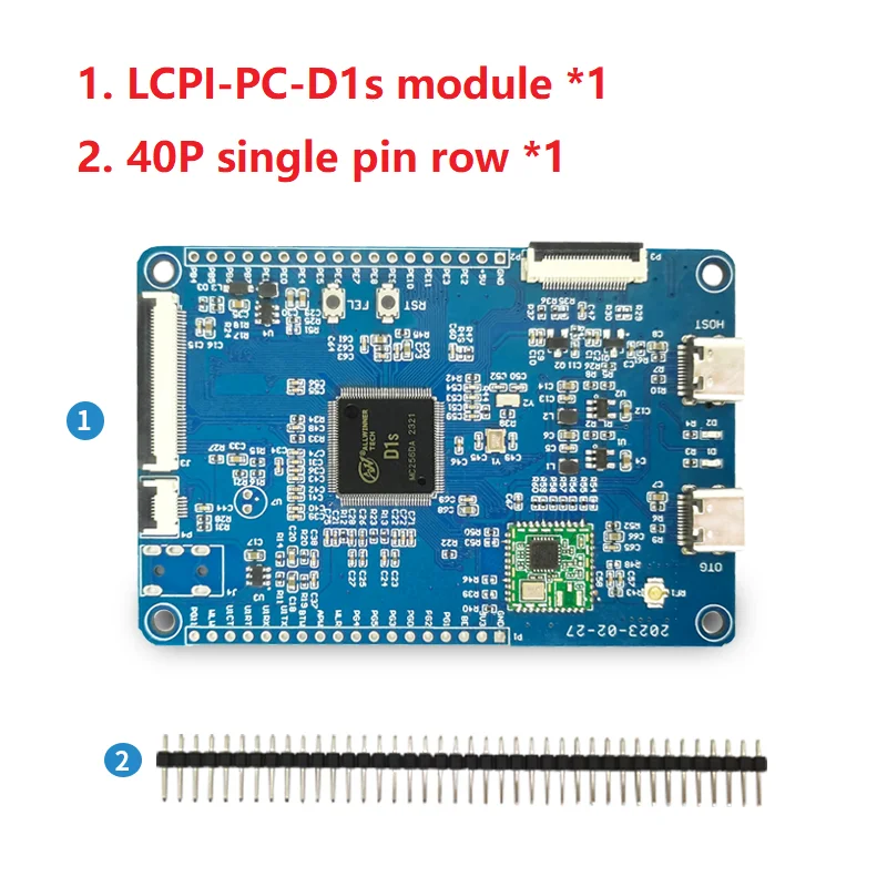 LCPI Allwinner ARM RISC-V 개발 보드, 학습 보드, 5 인치, 40P 화면, T113, F133, D1s