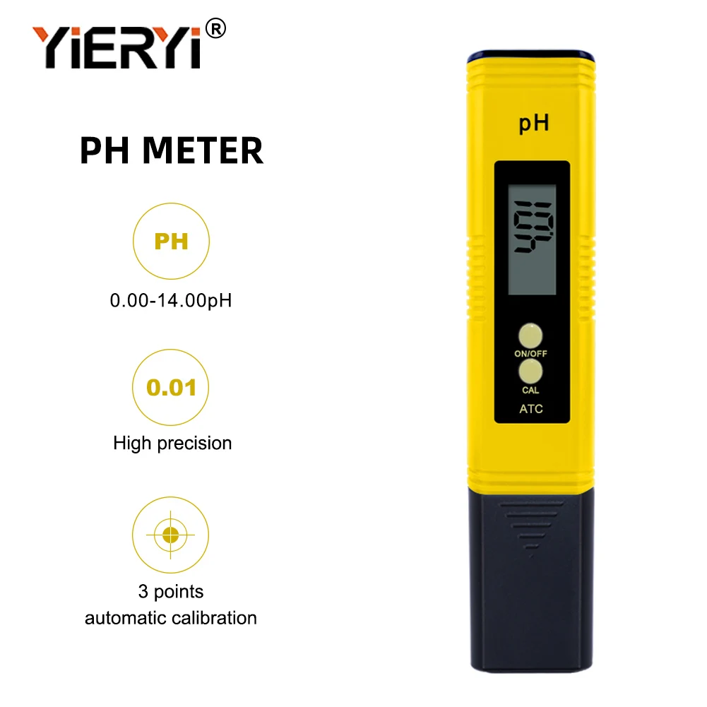 5 Pezzi Di Alta Qualità Ph Meter Lcd Portatile Digitale Test Di Qualità Dell'Acqua Penna Acquario Piscina Acqua Vino Urina Strumenti Di Prova