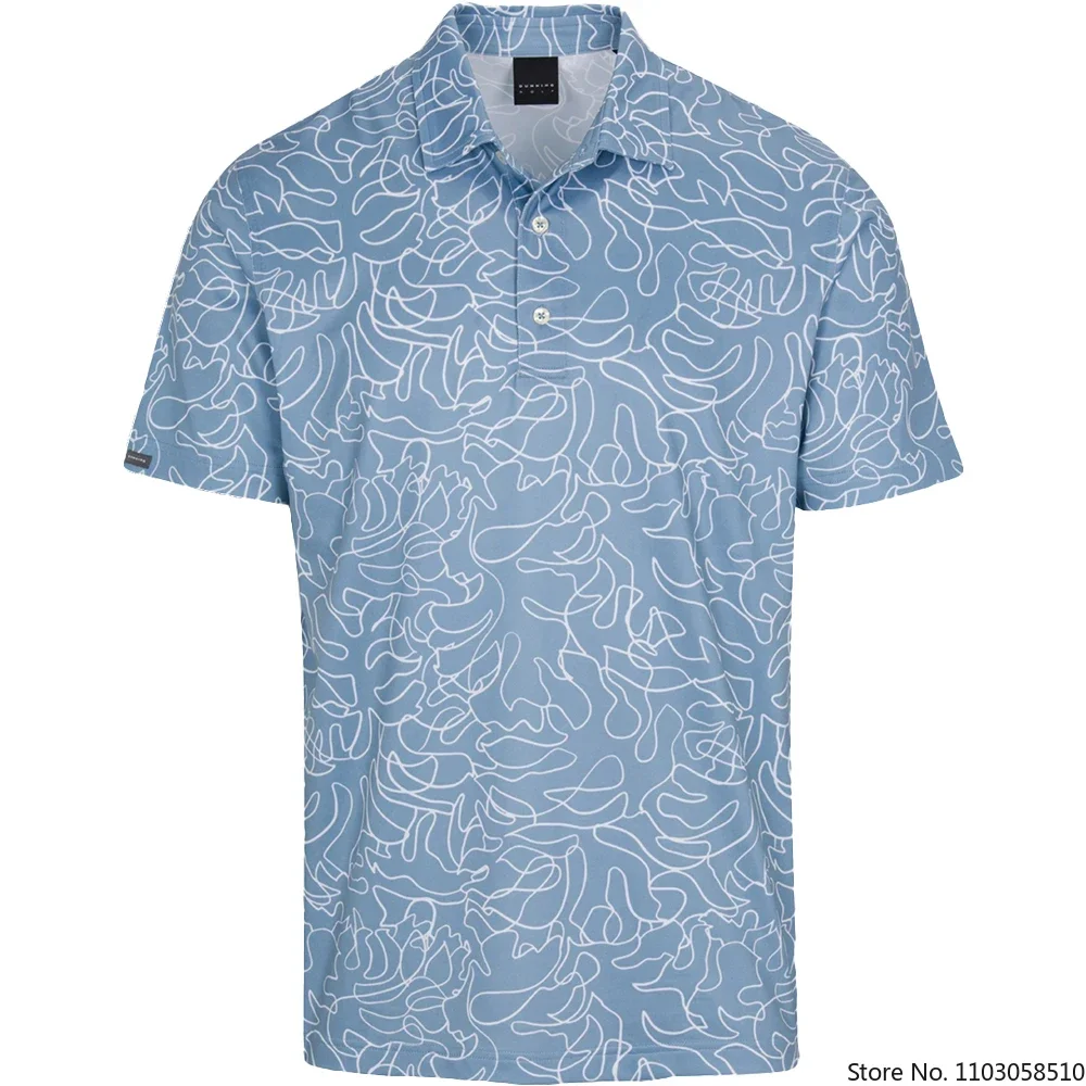 

Men's Outdoor Sports Golf Shirt T-shirt Summer Polo Quick Drying Clothing Leisure Sports Jersey Fashion Printed Top Golf Wear
