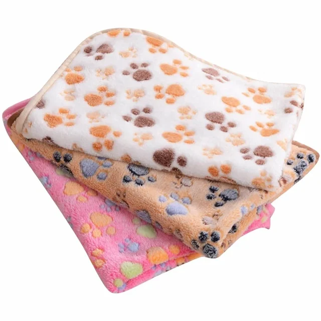 Soft Flannel Fleece Cat Dog Blanket Bed 3