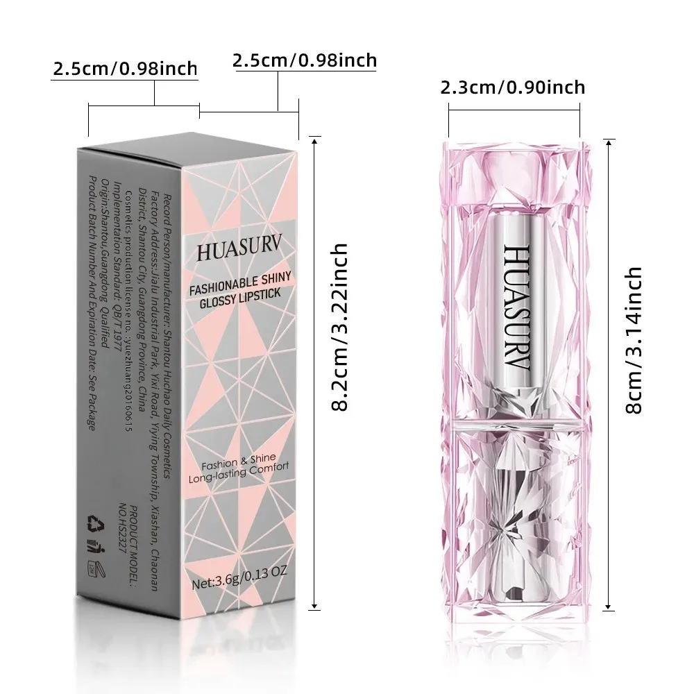 Wasserfester Schimmer-Lippenstift: Perlmuttartiger, feiner Glitzer – langanhaltender Lipgloss für ein geschmeidiges, glänzendes Lippen-Make-up._voghion.com