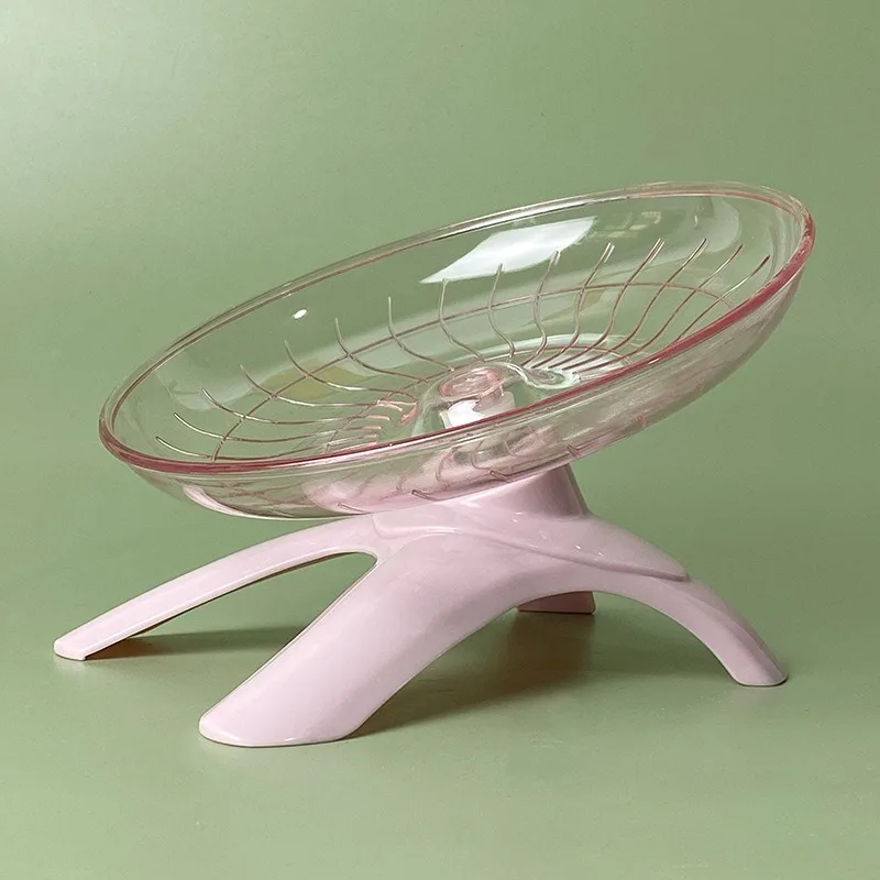 Pet Hamster Running Wheel Mute Flying Saucer Steel Axle Wheel Running Disc Toys Cage Small Animal Hamster Accessories exercise wheel