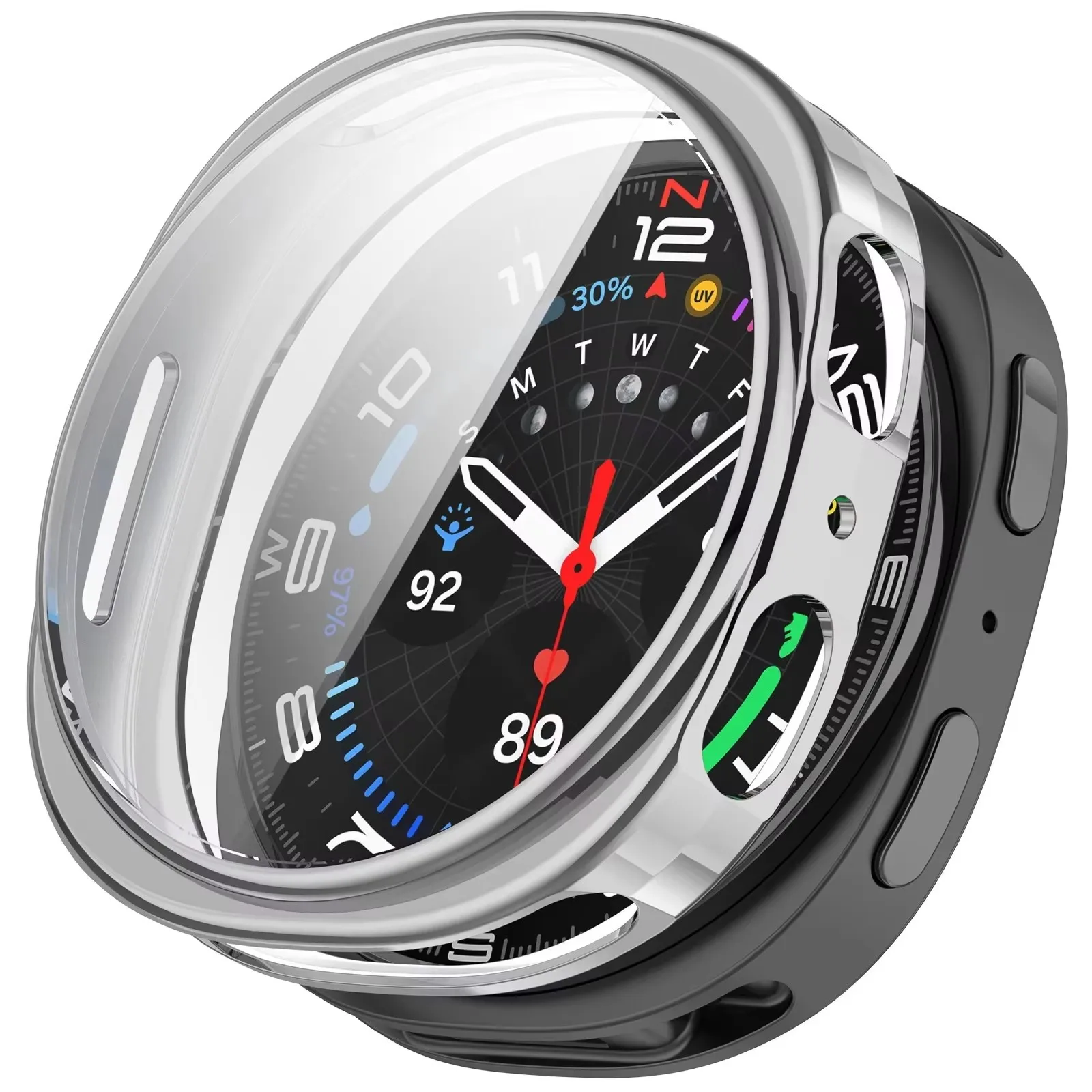 Premium Soft TPU All-Around Protective Watch Case with Screen Protector, 40mm/44mm