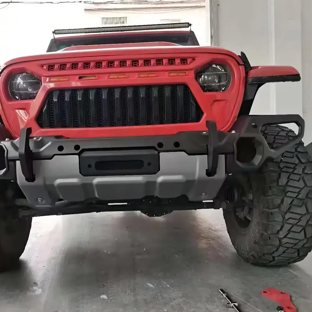 Black Steel Rugged Ridge Venator Front Bumper for + Jeep Wrangler JL JLU & + Gladiator JT